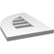 Ekena Millwork Quarter Round Top Left Surface Mount PVC Gable Vent w/ 3-1/2"W x 1"P Standard Frame, 12"W x 18"H GVPQL12X1801SF - alternate 2
